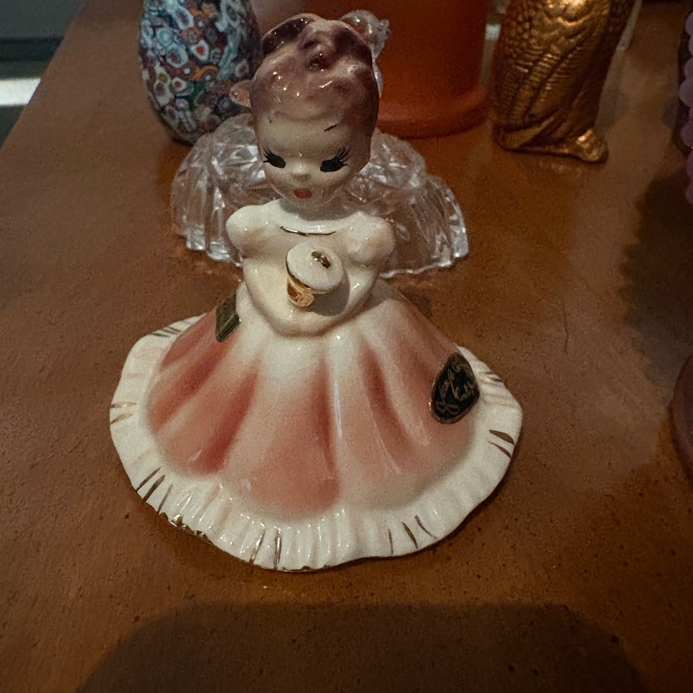 Josef Originals Vintage Ceramic Figurine with Pink Dress